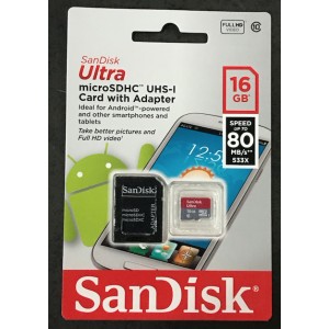 Purchase time table parallel SanDisk Ultra 16GB Ultra Micro SDHC UHS-I/Class 10 Card with Adapter ( SDSQUNC-016G-GN6MA) - IBC MIAMI